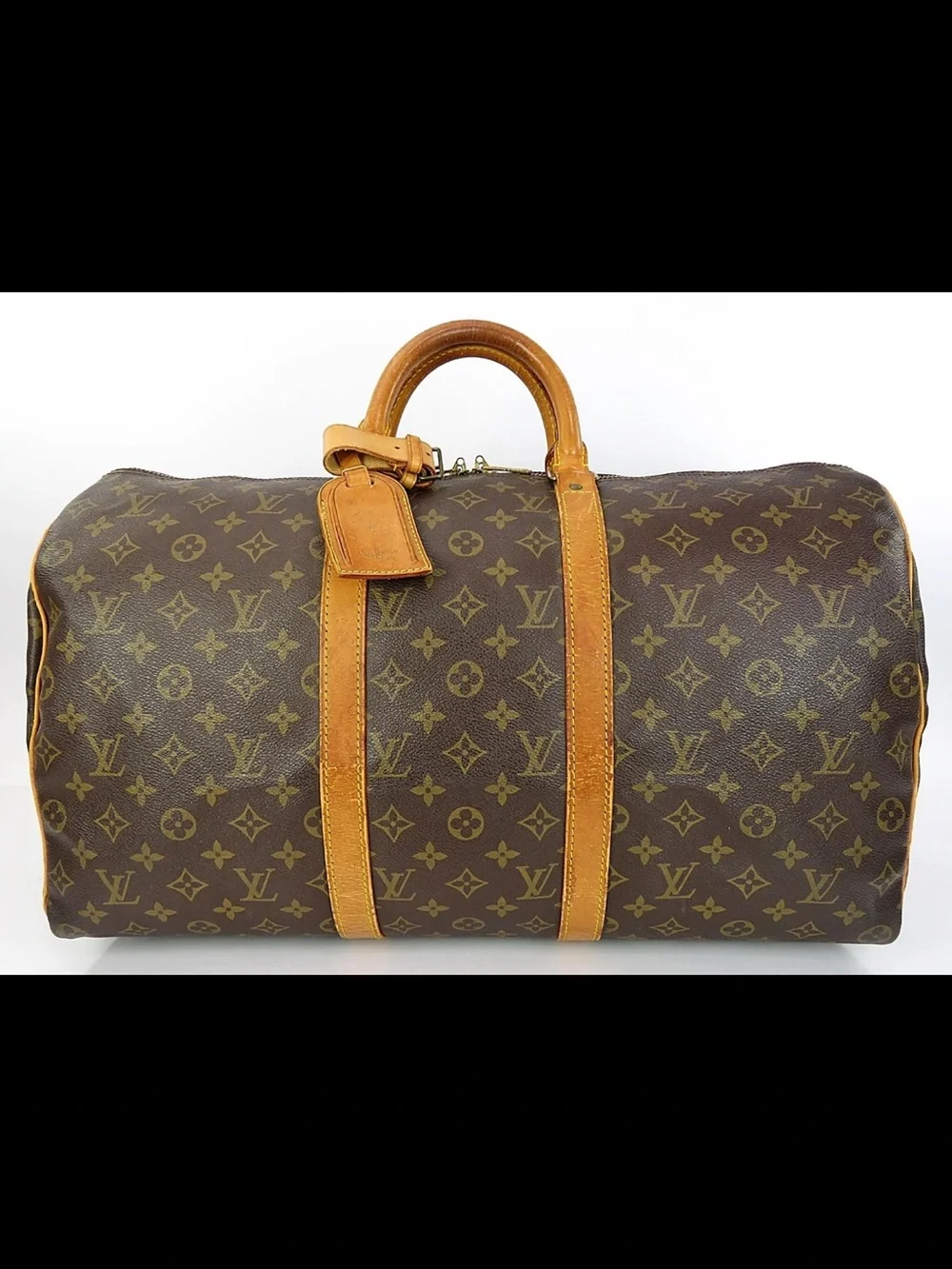 Louis Vuitton Brown Monogram Keepall 50 Travel Duffle